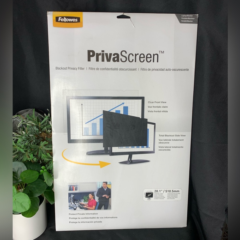 Fellows PrivaScreen laptop/monitor blackout Privacy Filter 20.1” / 510.5mm